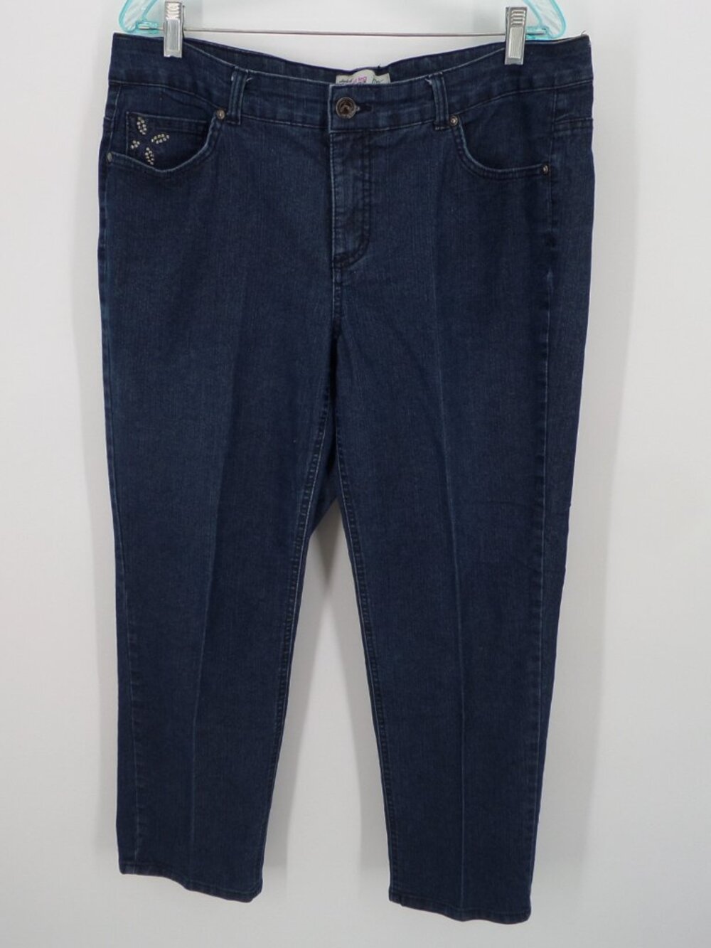 Just My Size Women's Fall Straight Leg Med Wash Jeans Size 18W Short EUC